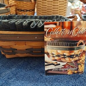 Longaberger Basket with Blue Liner